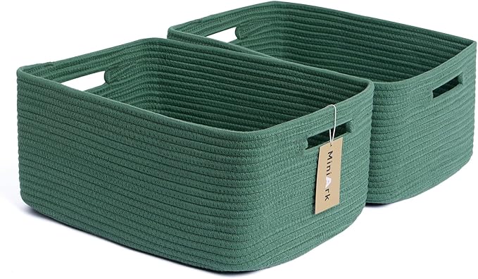 Large Storage Baskets for Shelves, Closet Organizers Bins for Clothes Blanket by MiniArkStorageBasketsHome