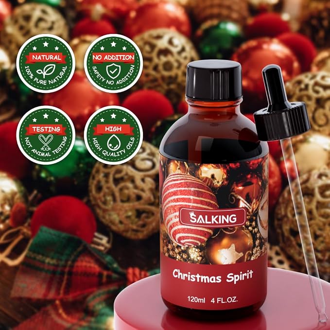 SALKING Christmas Spirit Fragrance Oil, 120ml Premium Essential Oils - Image 4