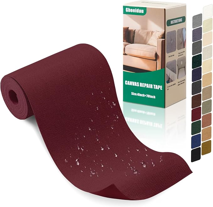 Canvas Repair Tape 4×70 Inch Waterproof Self-Adhesive Fabric Repair Patch by Givethingsanewlife
