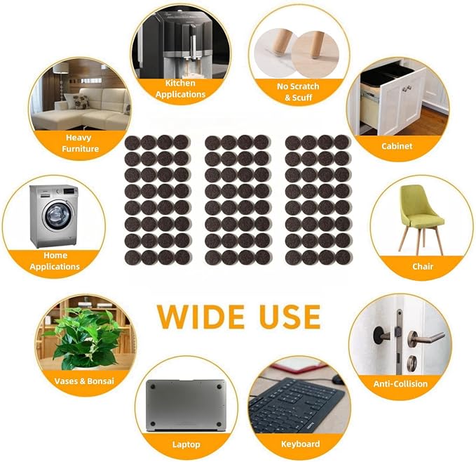 Furnigear Felt Furniture Pads for Hardwood Floors - Image 3