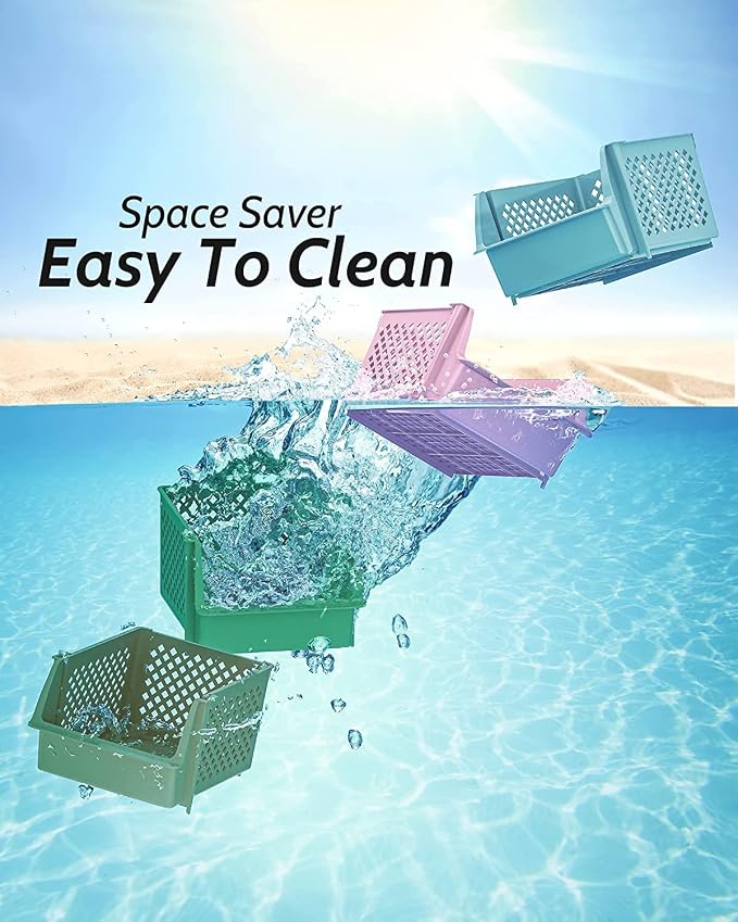 TidyFriend Plastic Stackable Storage Bins - Image 7