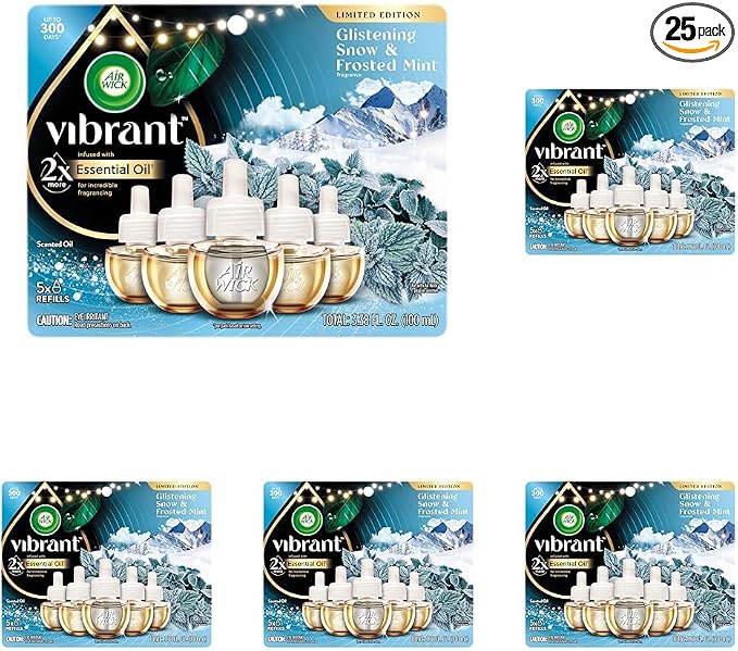 Air Wick Plug In Advanced Scented Oil, Glistening Snow + Frosted Mint, Air by AirWick