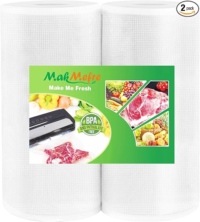 MakMeFre 2Pack 11x50 Vacuum Sealer Bags Rolls by MakMeFreDirect