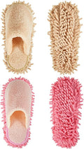 Jecery 2 Pair Microfiber Slippers Floor Cleaning Chenille Mop Slippers Base by Jecery
