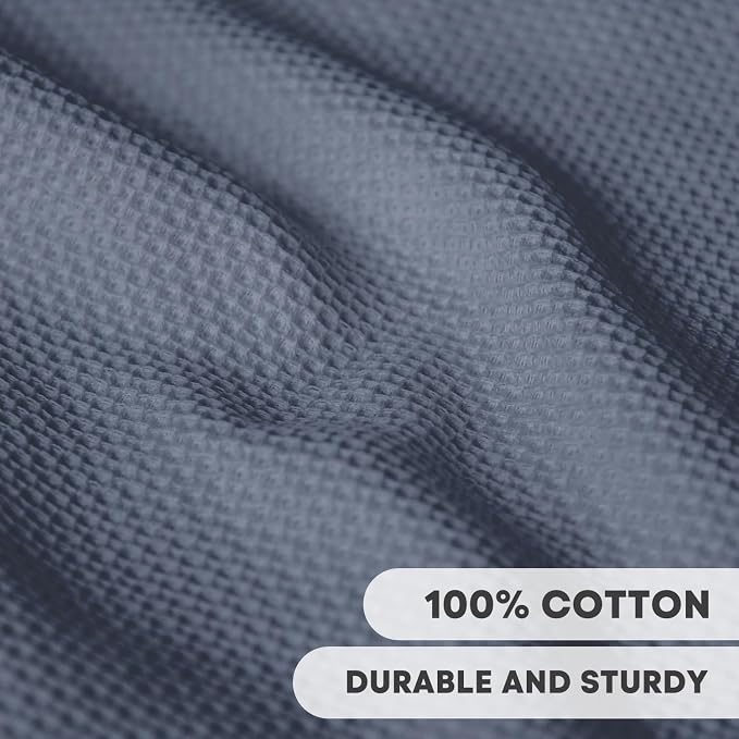 Artoid Mode 100% Cotton Dark Grey Waffle Weave Kitchen Dish Cloths, 12x12 Inch - Image 2