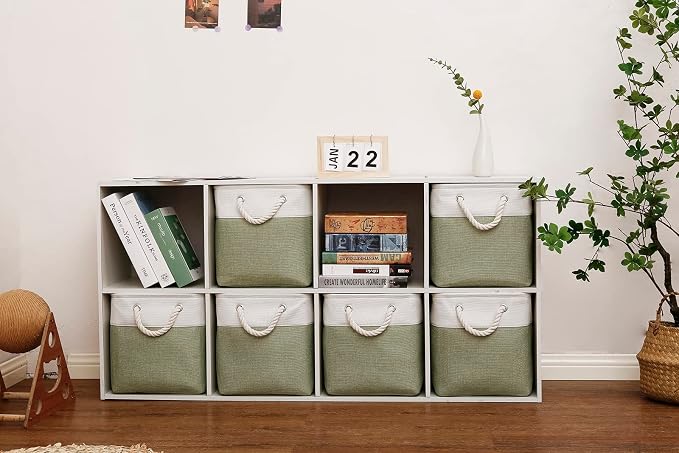 Cube Storage Bins, Collapsible Fabric Storage Cubes Bins, 11 Inch Cube Storage - Image 6