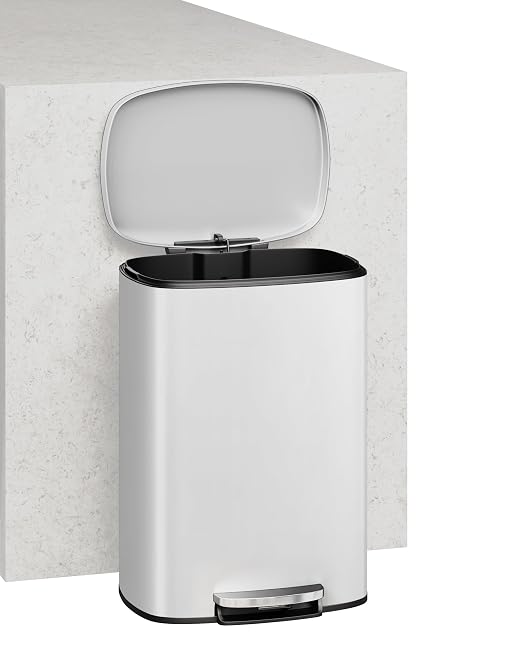 Garvee 13 Gal and 2.6 Gal Metal Trash Can Combo Set, Rustproof Garbage Can - Image 6
