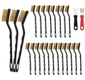 20 Pcs Mini Wire Brush Brass Brush Set, Curved Handle Masonry Brush Wire Brush by Unknown