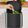 GloDeals Kitchen Trash Can for Counter Top or Under Sink, 1.05 Gallon Stainless by GloDeals