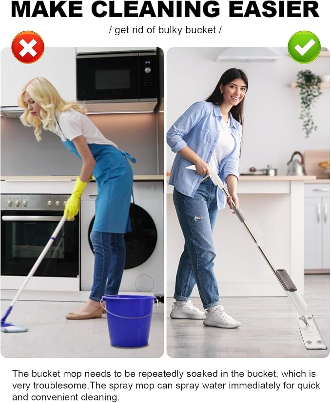 Spray Mop for Floor Cleaning Refillable Bottle - Image 6