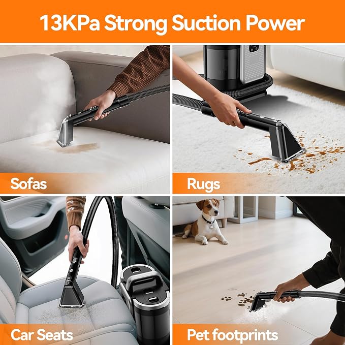 Portable Carpet and Upholstery Spot Cleaner Machine, Instant Heating Carpet - Image 6