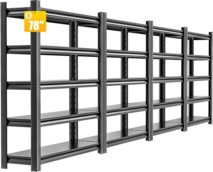 Garage Shelving Unit, 4 Pieces78 HThickened Metal Shelving Units by HzdbhdGarageShelving