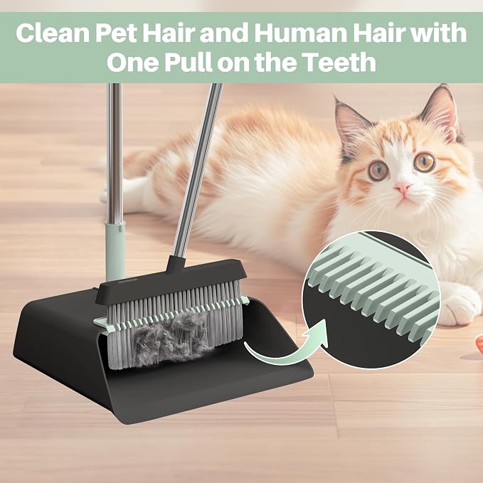 JOYMOOP Black Broom and Dustpan Set - Image 6