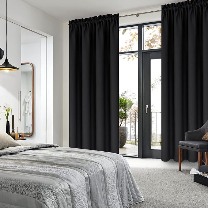 DWCN Blackout Curtains Room Darkening Thermal Insulated Bedroom Curtains Window - Image 2