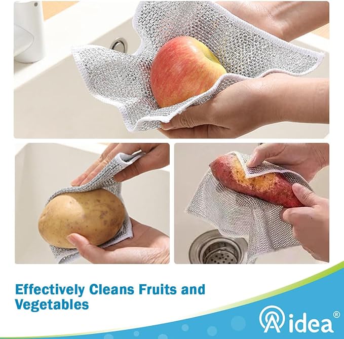 AIDEA Non Scratch Wire Dishcloth 24PK, Wire Dishwashing Rag - Image 5