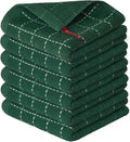 Artoid Mode Checkered Designed Cotton Green Terry Kitchen Dish Cloths, 12x12 by ArtoidMode
