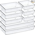 Criusia Drawer Organizer Set, Acrylic Non Slip Non Cracking Kitchen Drawer by Criusia