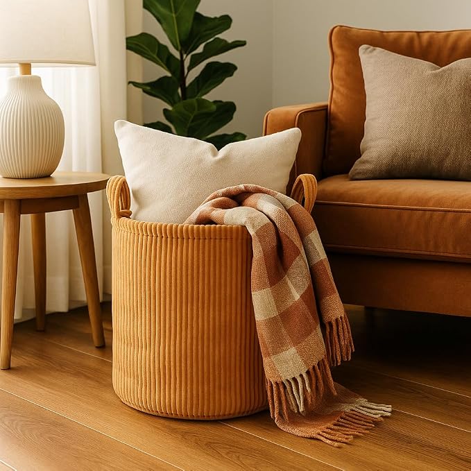 PUTSKA Blanket Basket – Round Storage - Image 7