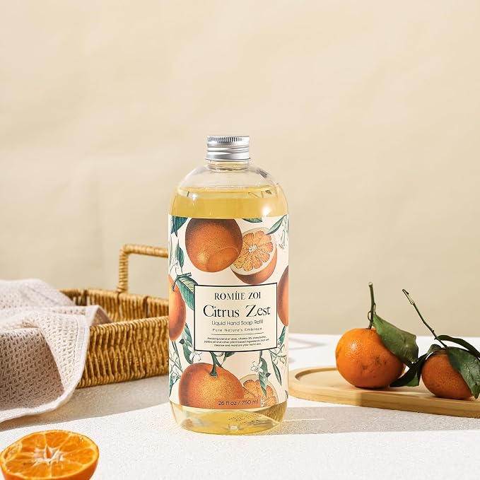 ROMIIE ZOI Liquid Hand Soap Refill, Citrus Zest, Gentle & Moisturizing Formula - Image 3