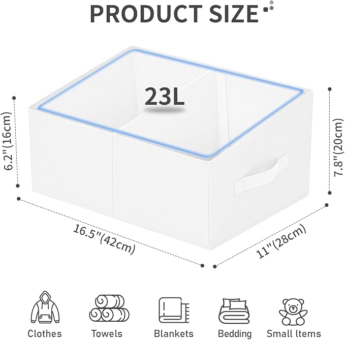 DIMJ Large Closet Shelf Organizer Bins 6 Packs - Image 2