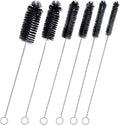 Straw Cleaner Brush Set, 6 Piece 12" Long Pipe Tube Bottle Brushes by BRUSHFAMILY