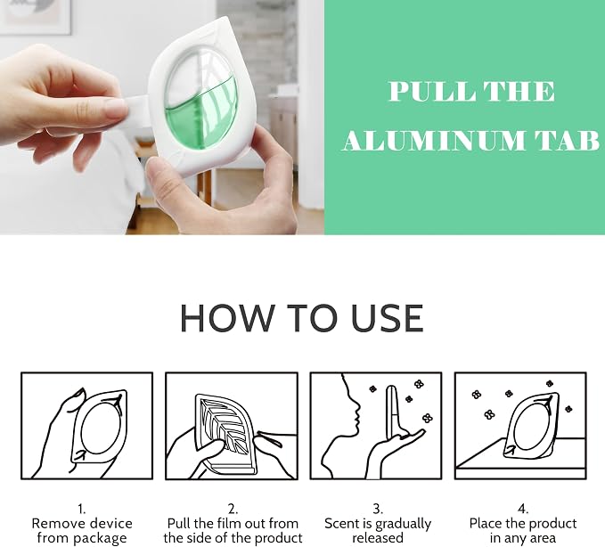 Air Freshener for Home, 4 Pack, Eucalyptus & Mint, Odor Eliminator for Small - Image 5