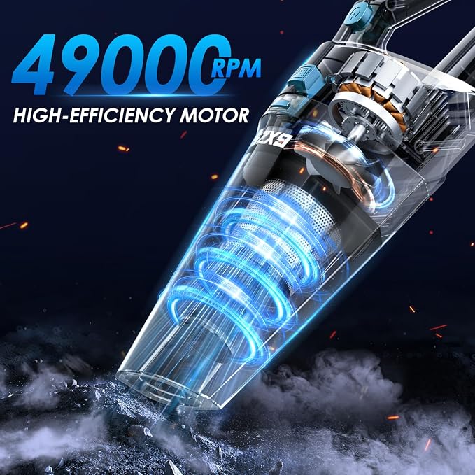 Handheld Vacuum Cordless, 15000PA Strong Suction Hand Held Car Vacuum Cleaner - Image 7