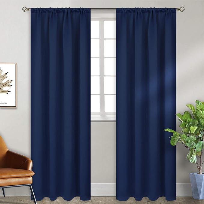 BGment Rod Pocket Blackout Curtains 84 Inches Long - Image 6