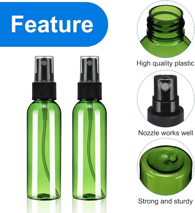 uxcell 20Pack Spray Bottles, 2 Oz/60ML Reusable Clear Empty Mist Plastic Mini - Image 3