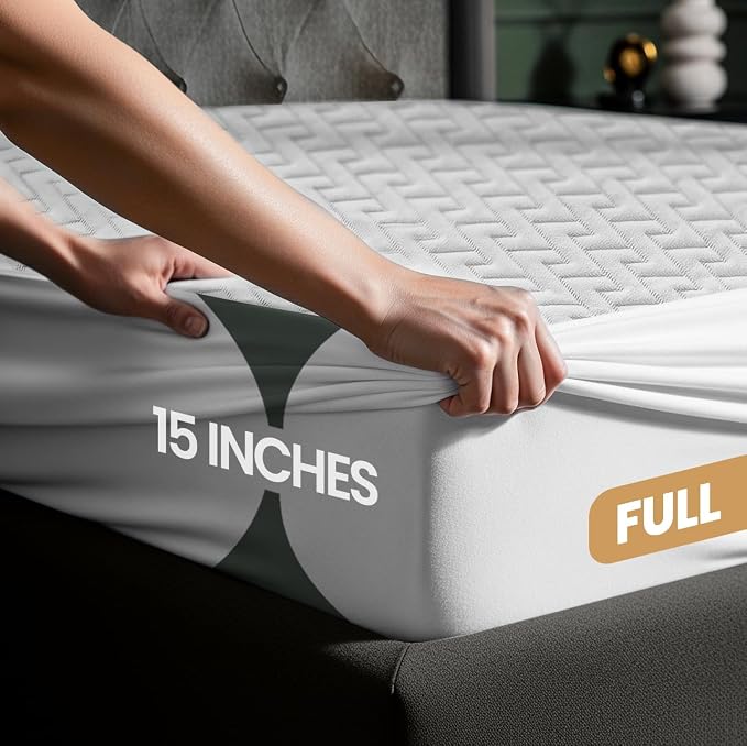 Utopia Bedding Waterproof Mattress Protector Full Size, Premium 3D Air Soft - Image 3