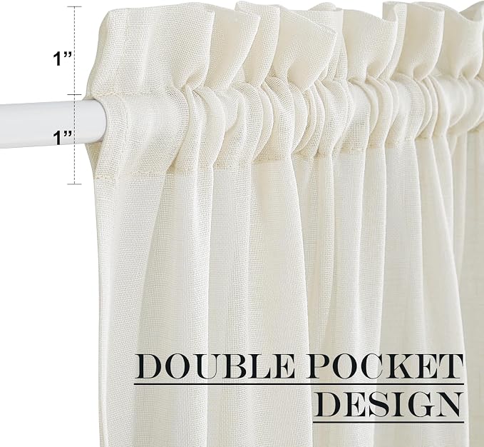 NICETOWN Linen Curtains 50 Inches Long - Image 4