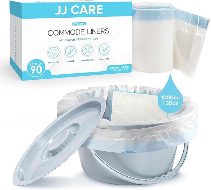 JJ CARE Bedside Commode Liners by JJCARE