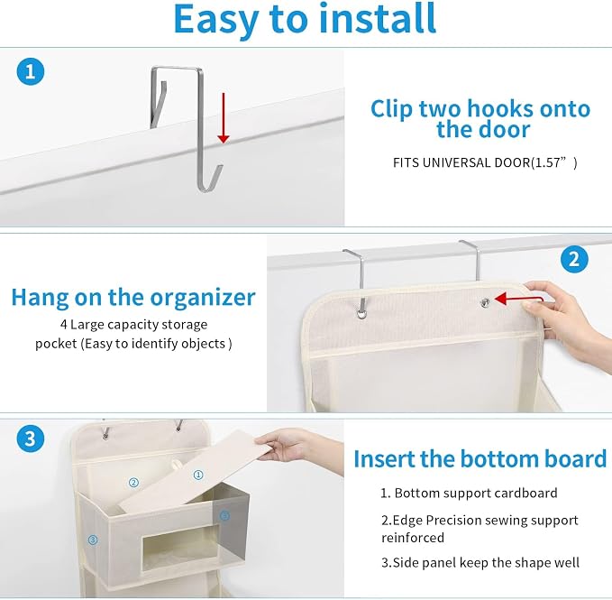 5-Shelf Over The Door Hanging Organizer - Image 4