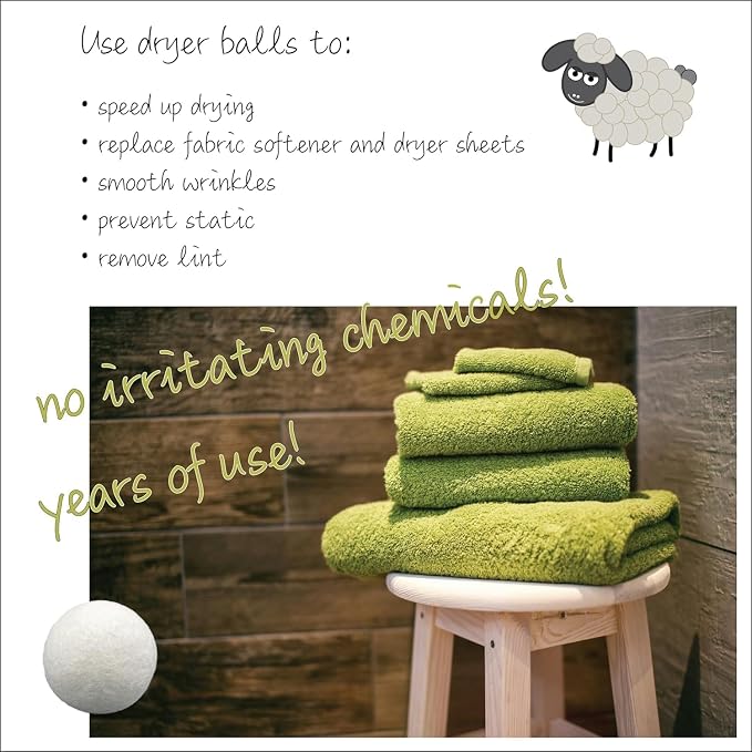 Three by Three Seattle Felt·Like·it!™ XL Wool Dryer Balls + Storage Bin: Reduce - Image 6