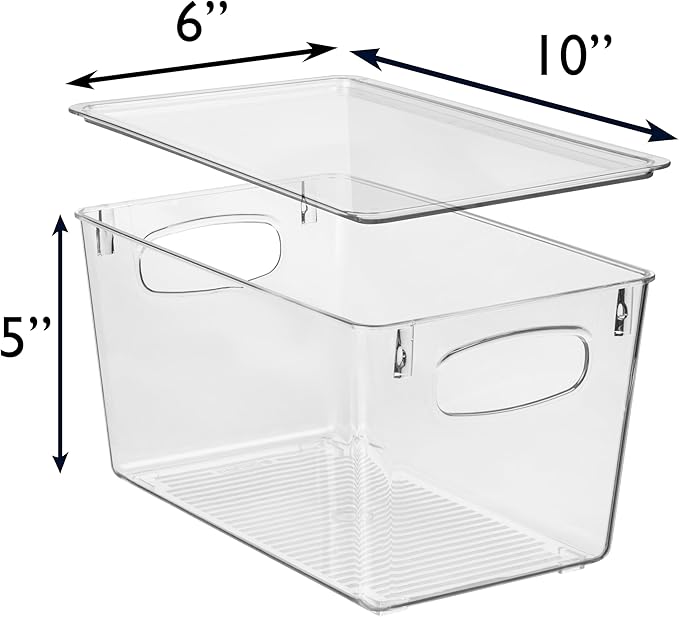 CLEARSPACE Plastic Pantry Organization and Storage Bins - Image 4