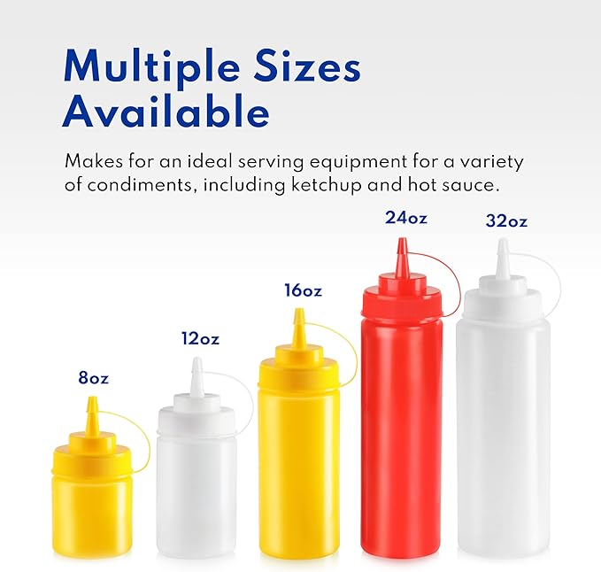 New Star Foodservice 533746 Squeeze Bottles, Wide Mouth, 32 oz - Image 7