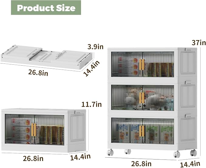 62 Gal Stackable Plastic Storage Bins - Image 3