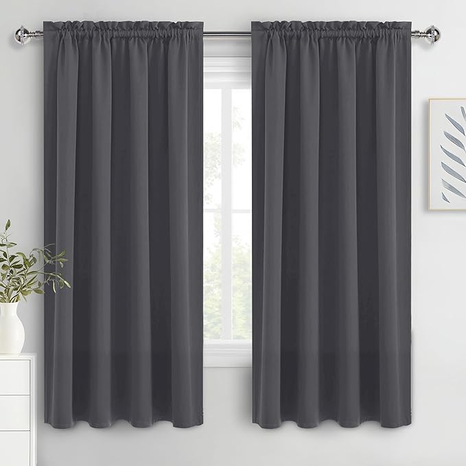 DWCN Blackout Curtains for Bedroom 72 Inch Length 2 Panels Set, Solid Thermal by DWCN