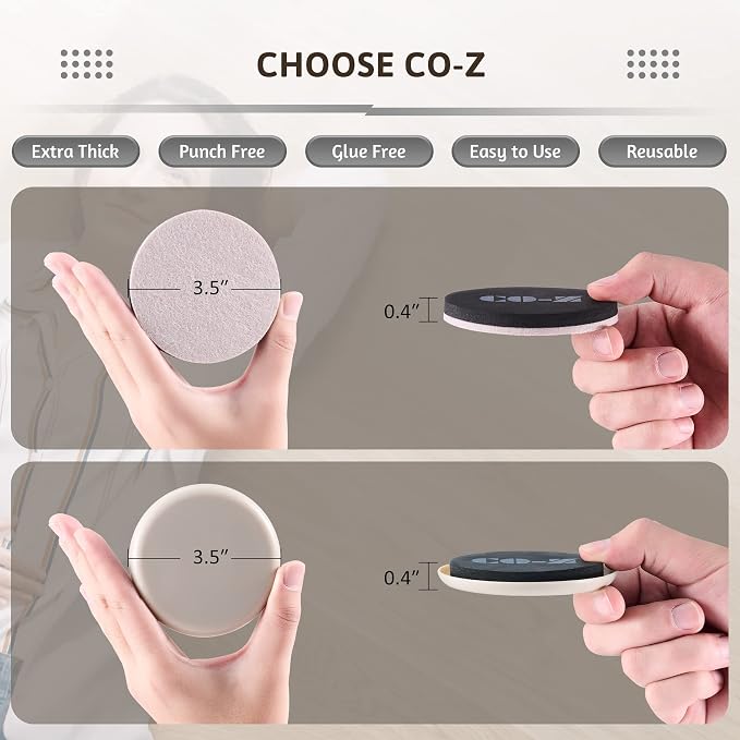 CO-Z Felt Furniture Sliders - Image 5