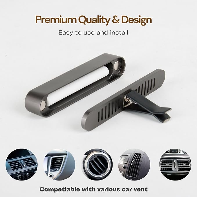2 Packs Car Air Freshener Diffuser, Essential Oil Diffusers Vent Clip, Perfume - Image 4