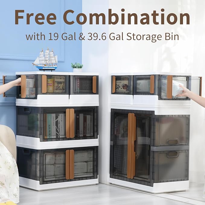 HAIXIN 4 Doors Opening Shelf Organizer, Foldable Closet Organizers and Storage - Image 5