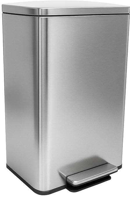 SIMPLI-MAGIC 50 Liter / 13.2 Gallon Soft-Close, Smudge Resistant Trash Can by SIMPLI-MAGIC