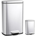 Arlopu 13.2+1.3 Gallon Step Trash Can, Stainless Steel Garbage Bin, Soft-Close by Arlopu