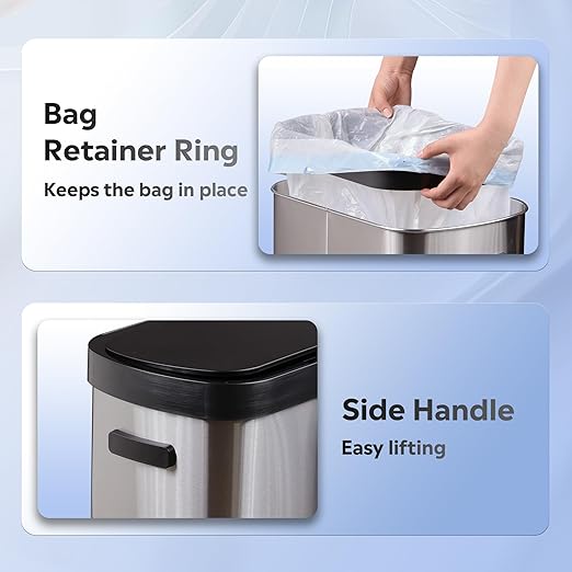 WLIVE 13 Gallon Trash Can, 50 Liter Large Capacity Motion Sensor Automatic - Image 5