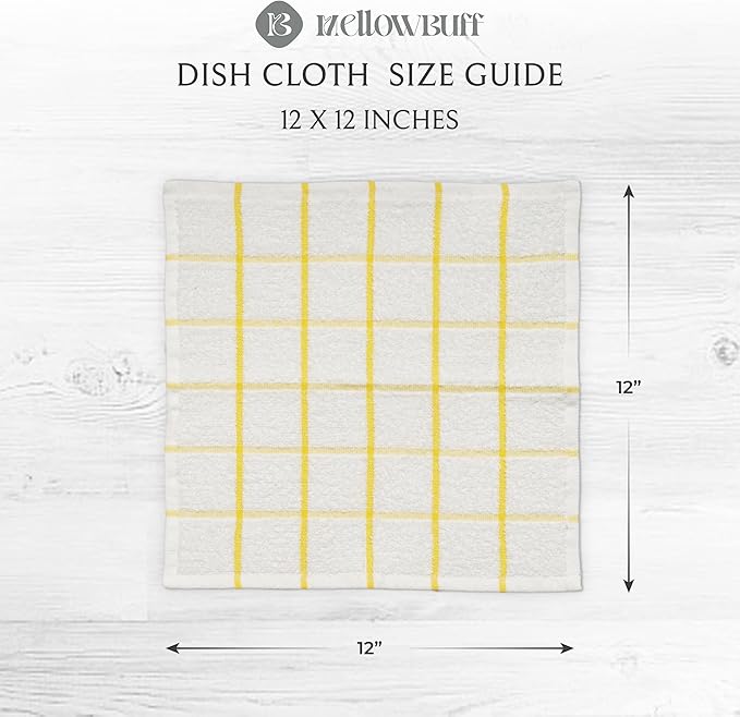 100% Cotton Terry Dish Cloth & Dish Towel, 6 Pack, Super Soft and Absorbent - Image 4
