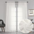 Chyhomenyc Sheer Curtains 120 Inch Extra Long, 2 Pieces, Rod Pocket Top Soft by Chyhomenyc