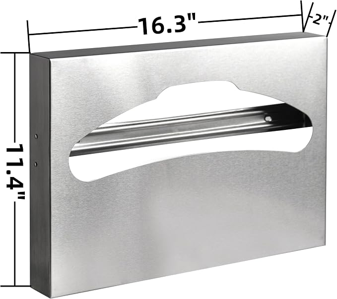 2 Pack Toilet Seat Cover Dispenser, Commercial Stainless Steel Brushed Toilet - Image 2