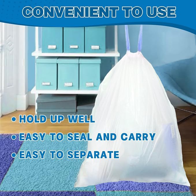 10-13 Gallon Trash Bags Drawstring 1.2 Mil - Image 5