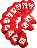 FINGER TEN Premium Synthetic Leather Stylish Iron & Wedge Golf Head Covers by FINGERTENSport