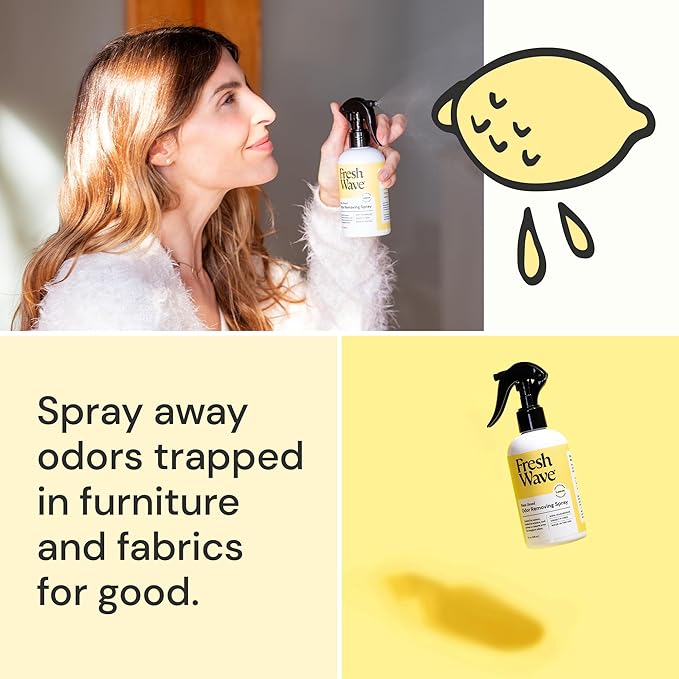 Fresh Wave Lemon Scent Odor Removing Spray, 8 fl. oz. | Pack of 2 | Odor - Image 3